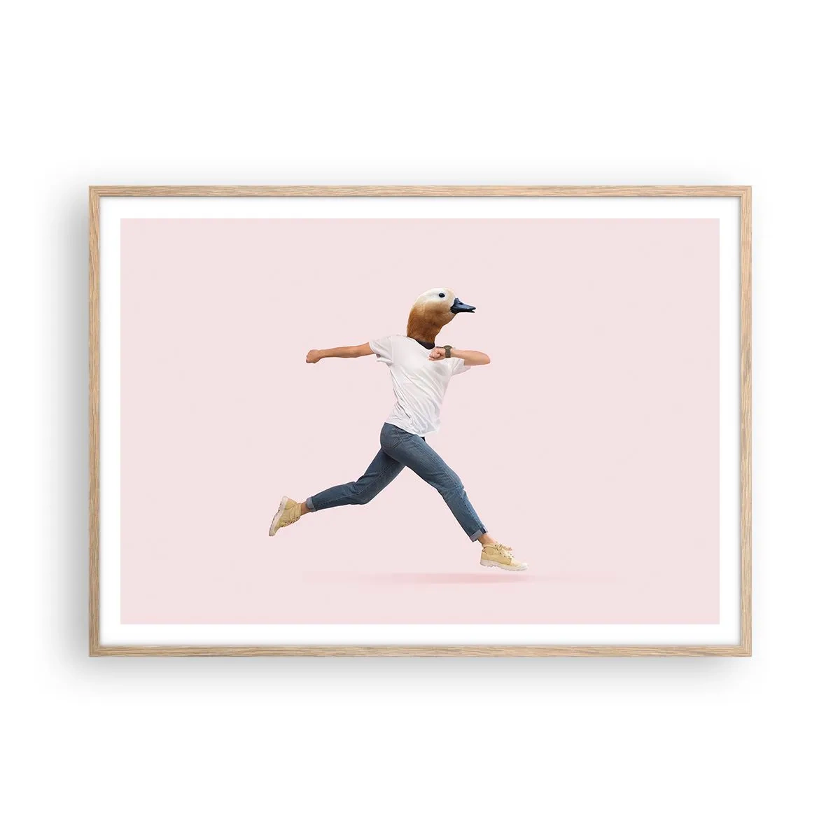 Poster în ramă de stejar deschis - Un strop de absurditate - 100x70 cm