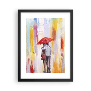 Poster în ramă neagră - Să plouă în continuare - 30x40 cm