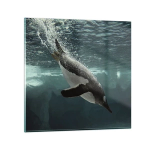 Tablou pe sticlă - Bun venit în lumea mea - 40x40 cm