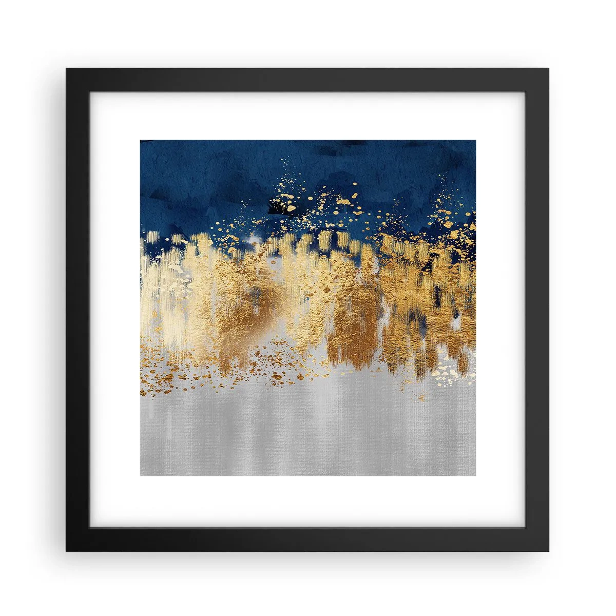 Poster în ramă neagră - Compoziție modernă cu bliț - 30x30 cm