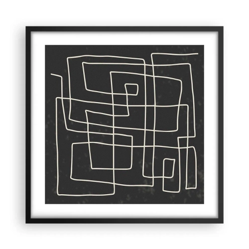 Poster în ramă neagră - Nu atât de simplu - 50x50 cm