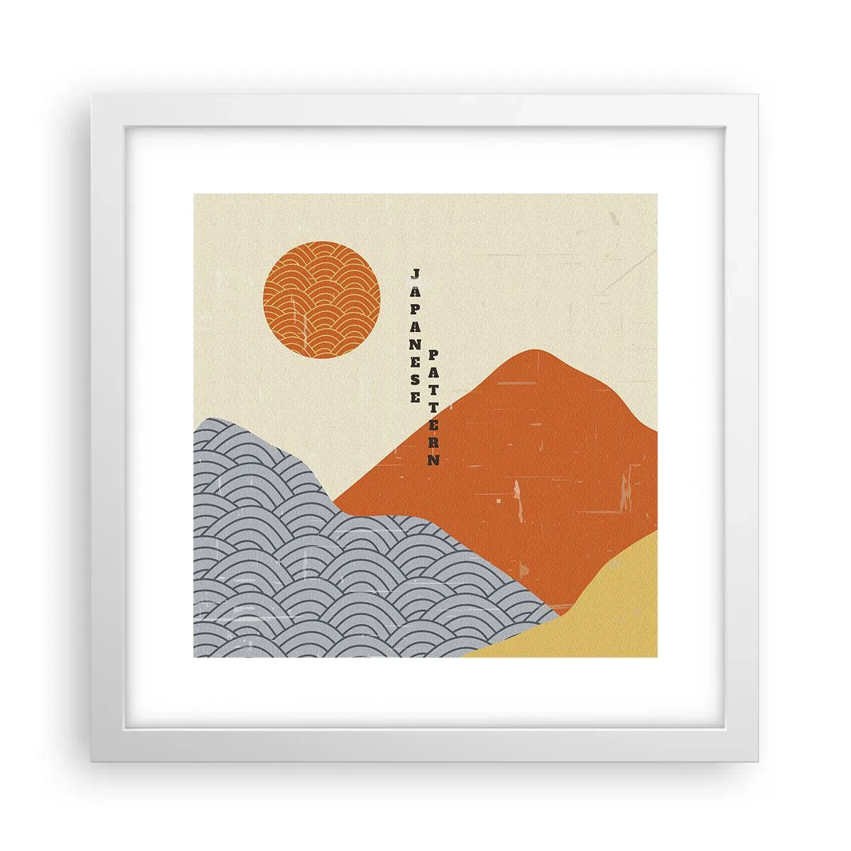 Poster în ramă albă - În stil japonez - 30x30 cm