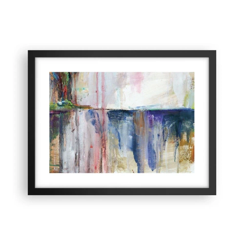 Poster în ramă neagră - Impresii și asociații colorate - 40x30 cm