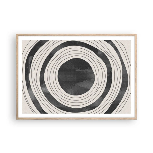Poster în ramă de stejar deschis - Direct la subiect - 100x70 cm
