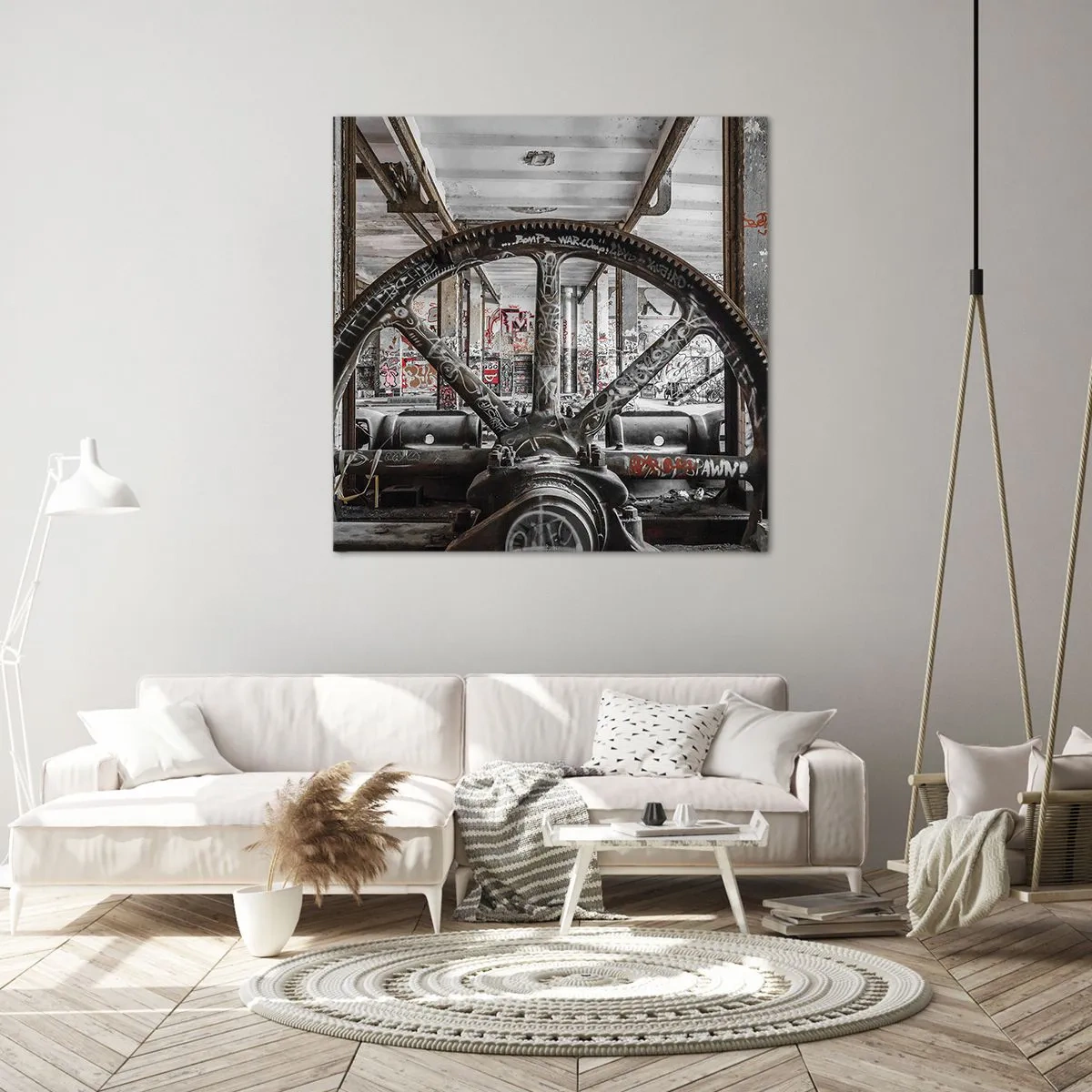 Tablou pe pânză - Viața secretă a unei fabrici - 70x70 cm