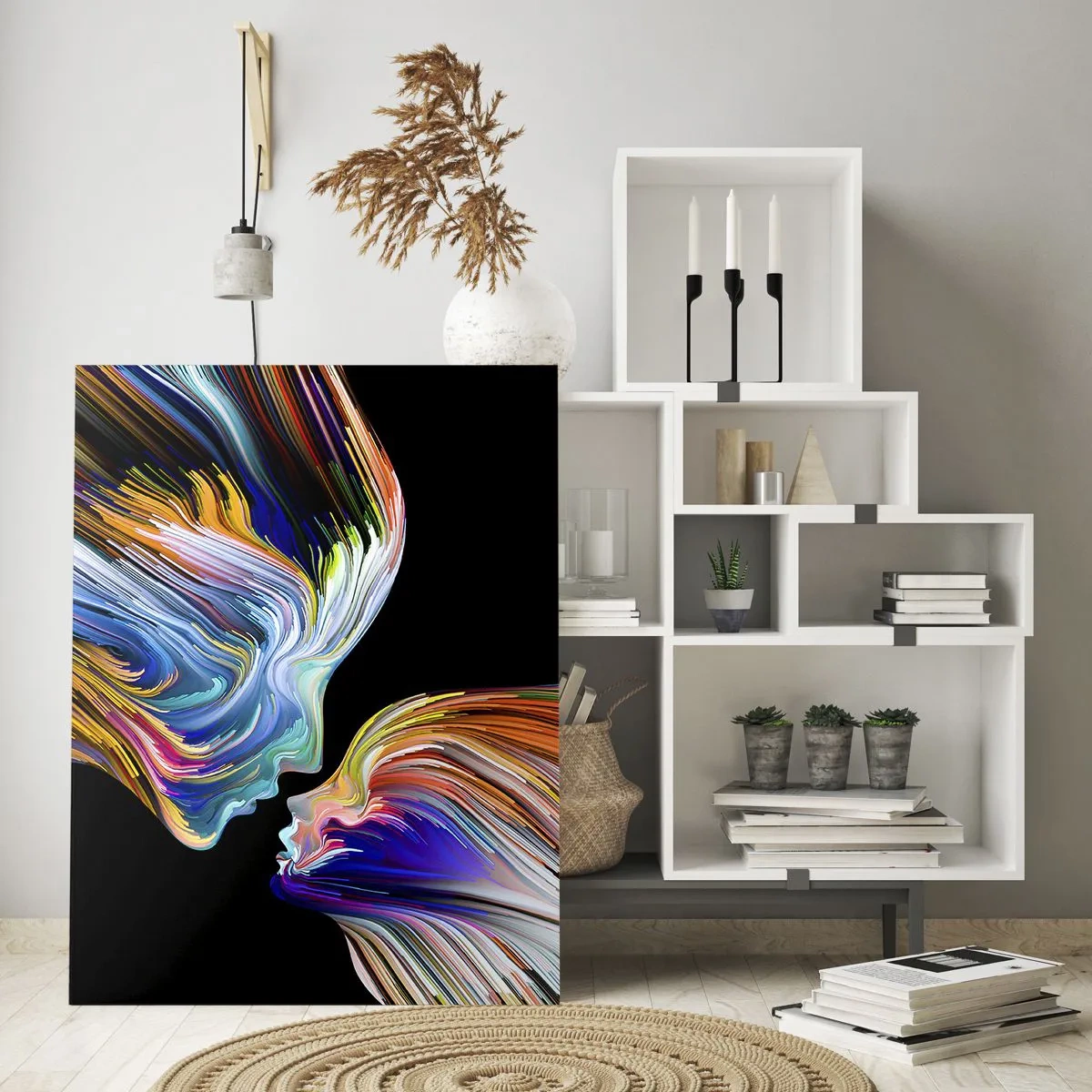 Tablou pe sticlă - Fuziune de energie și lumină - 80x120 cm