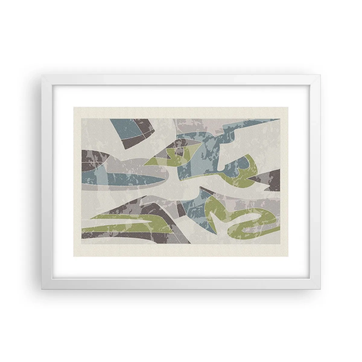 Poster în ramă albă - Compoziție din spatele geamului - 40x30 cm