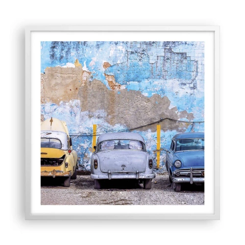 Poster în ramă albă - Întâlnirea veteranilor - 60x60 cm