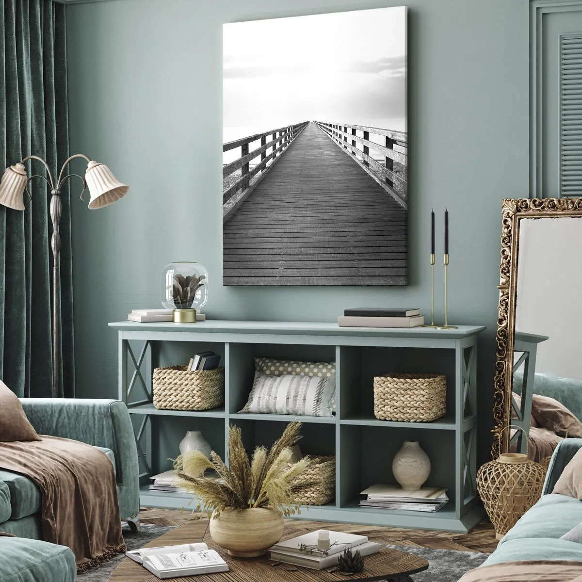 Tablou pe pânză - Departe, departe... - 45x80 cm