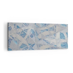 Tablou pe pânză - Într-un labirint de gri-albastru - 120x50 cm