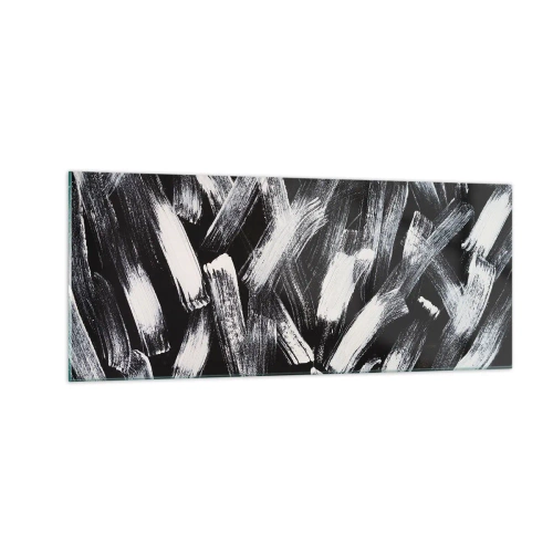 Tablou pe sticlă - Abstracție în spirit industrial - 100x40 cm