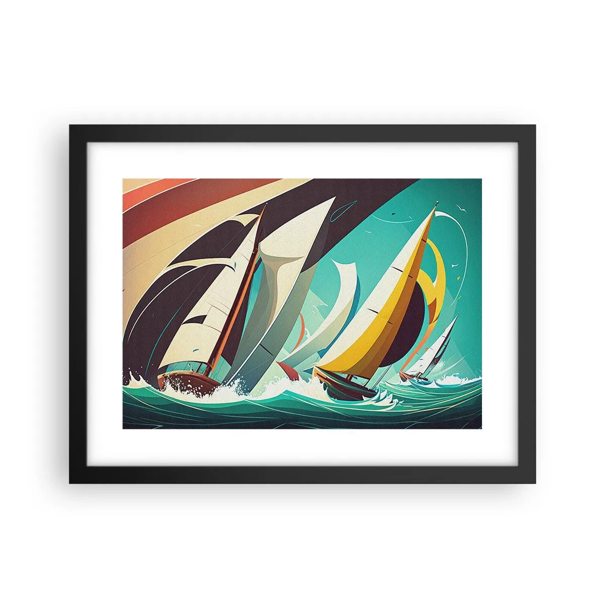 Poster în ramă neagră - Voinici și învingători - 40x30 cm