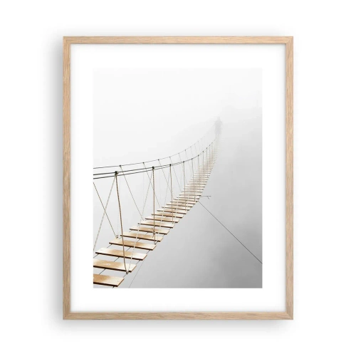 Poster în ramă de stejar deschis - Unde te va duce? - 40x50 cm