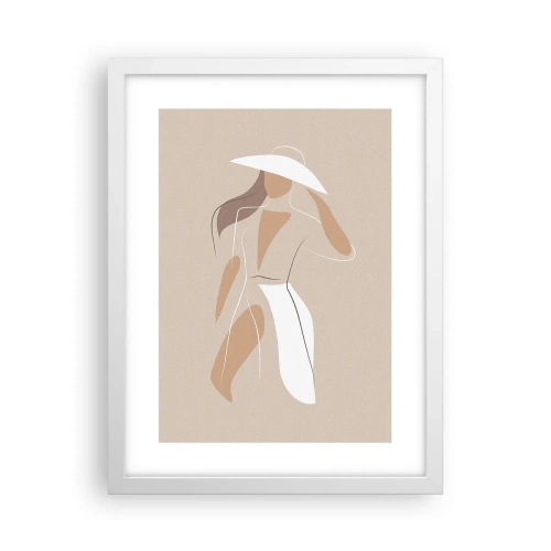 Poster în ramă albă - Moda este distractivă - 30x40 cm