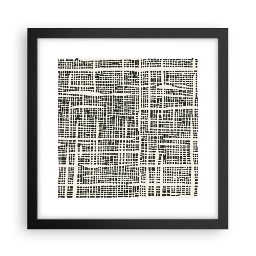 Poster în ramă neagră - O compoziție țesută - 30x30 cm