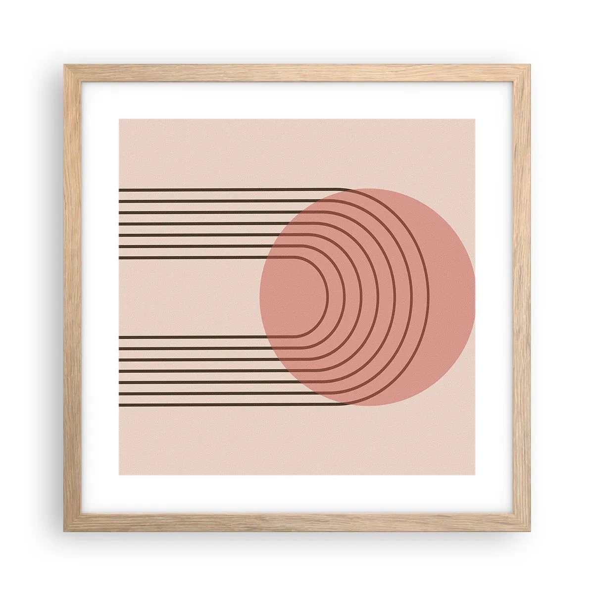 Poster în ramă de stejar deschis - Atracție irezistibilă - 40x40 cm