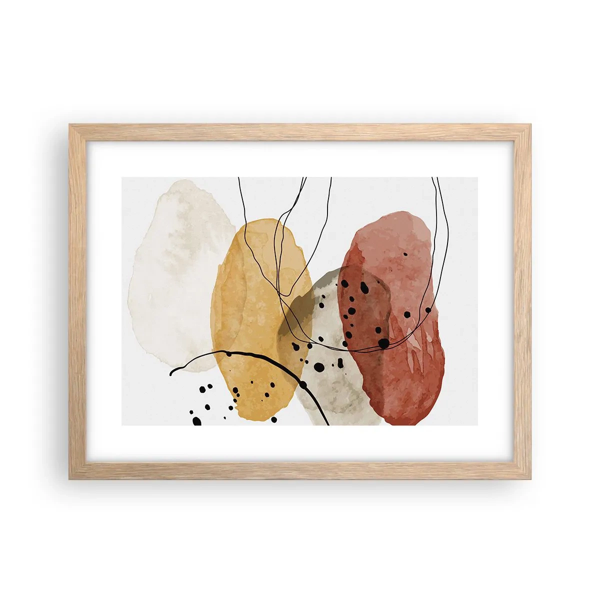 Poster în ramă de stejar deschis - Ca aerul, limpezi și ușoare - 40x30 cm