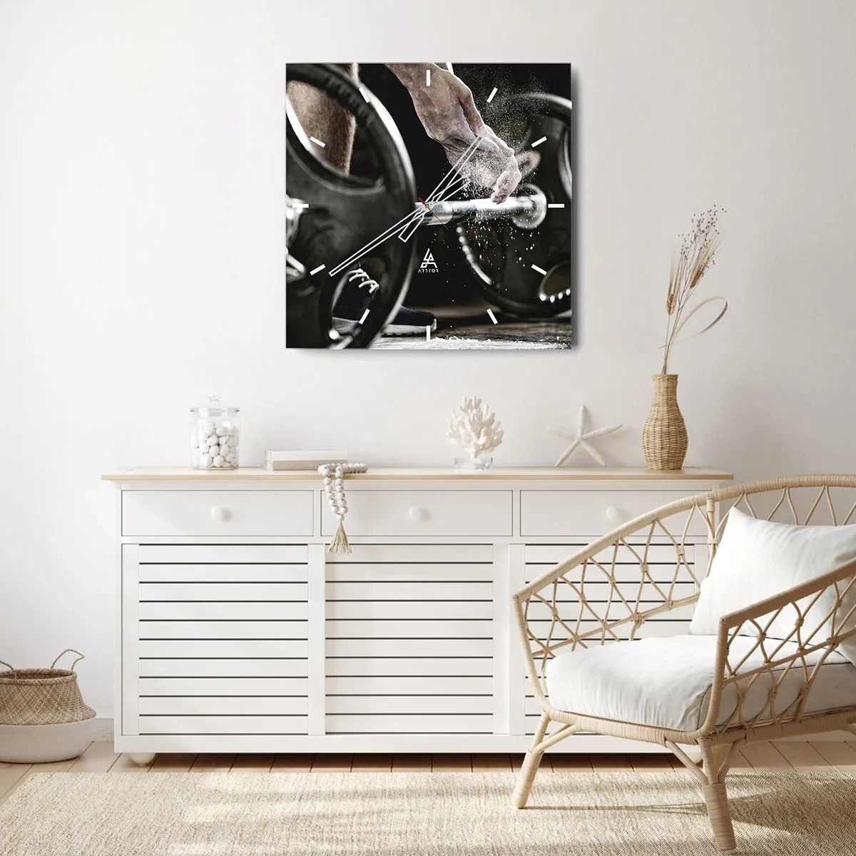 Ceas de perete - Ceas pe sticlă - Provocare acceptată! - 30x30 cm