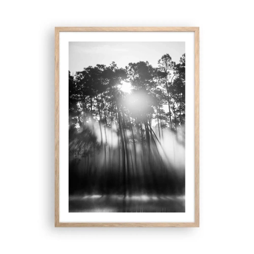 Poster în ramă de stejar deschis - Soare de neoprit - 50x70 cm