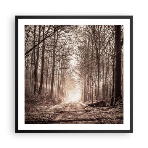 Poster în ramă neagră - Catedrala Forestieră - 60x60 cm