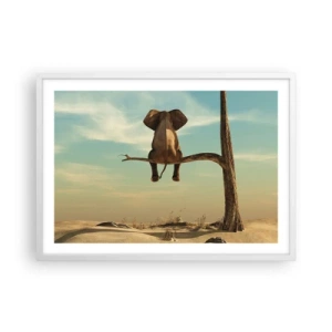 Poster în ramă albă - Un nou punct de vedere - 70x50 cm