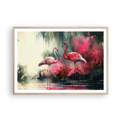 Poster în ramă de stejar deschis - O lecție de farmec natural - 100x70 cm