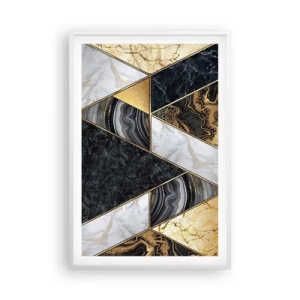 Poster în ramă albă - Piatră cu piatră - 61x91 cm