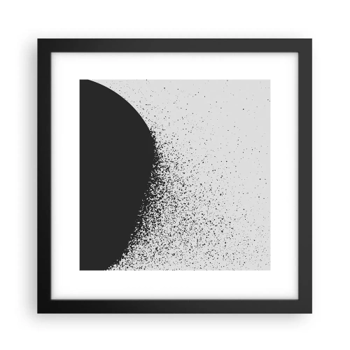 Poster în ramă neagră - Mișcarea particulelor - 30x30 cm