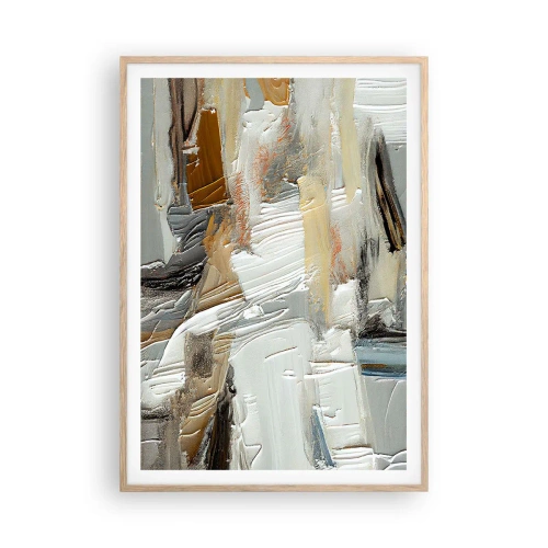 Poster în ramă de stejar deschis - Stratificare colorată - 70x100 cm