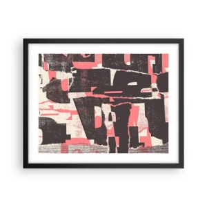 Poster în ramă neagră - Toată această agitație - 50x40 cm