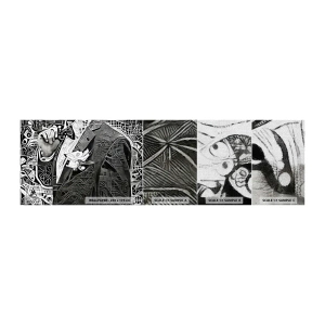 Mostră tapet Premium Canvas - Doar un om aparent gri - Om, Cubism, Modă - 100x30 cm