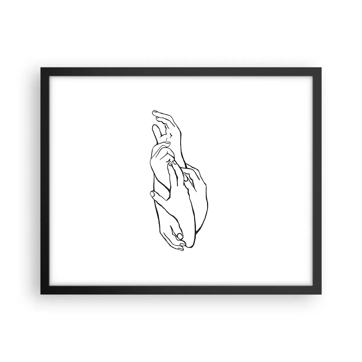 Poster în ramă neagră - Atingere bună - 50x40 cm