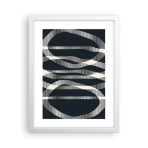 Poster în ramă albă - Încercare de străpungere a întunericului - 30x40 cm