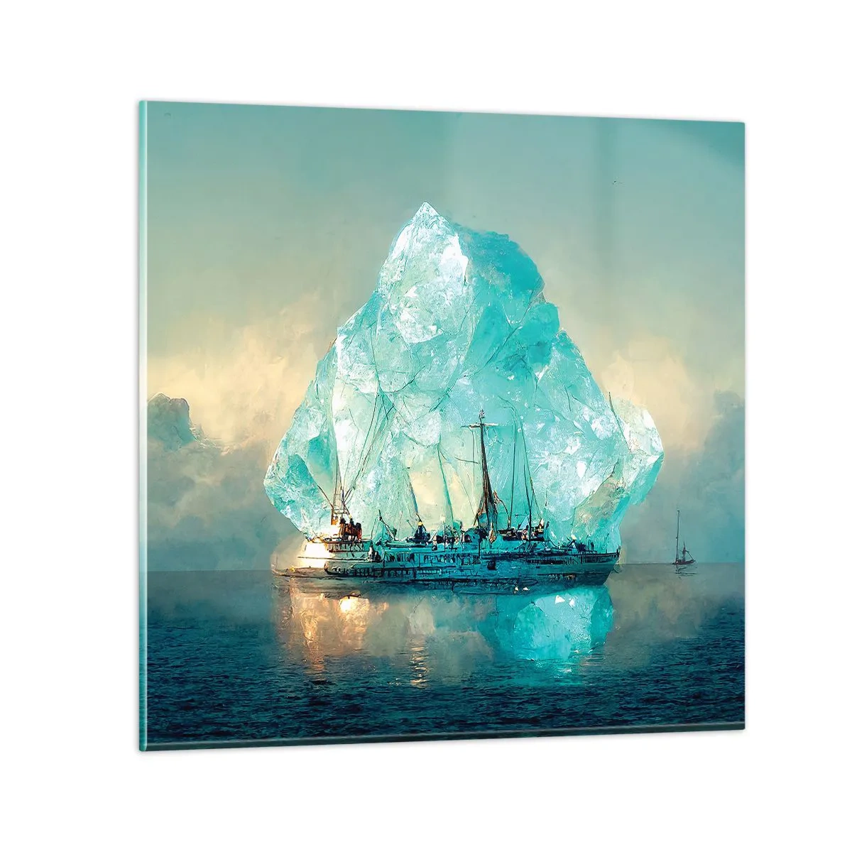Tablou pe sticlă - Diamant arctic - 30x30 cm