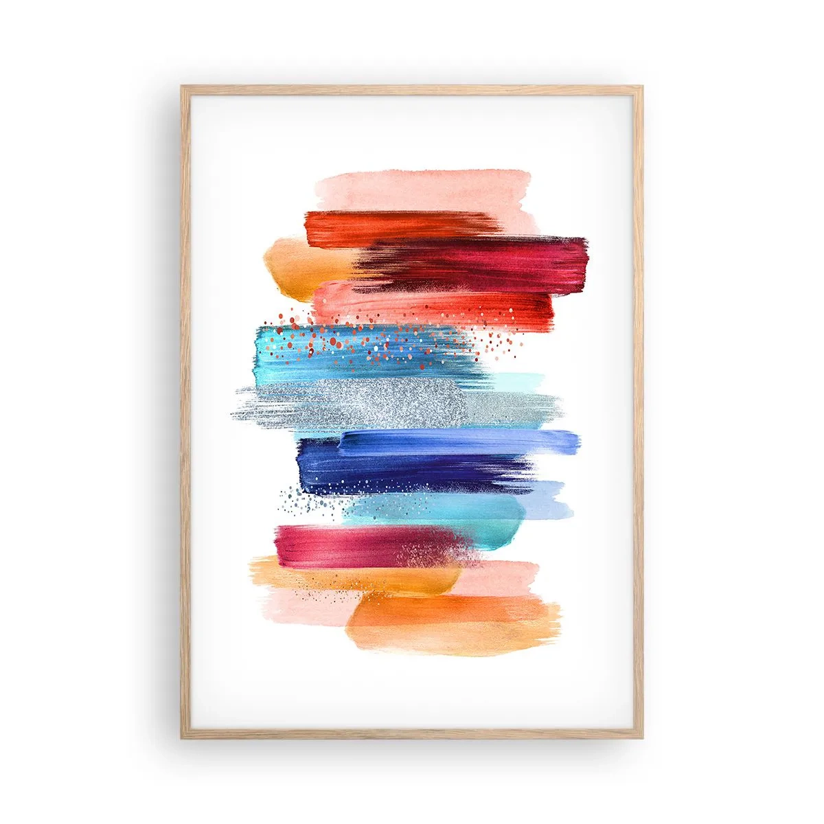 Poster în ramă de stejar deschis - Sus și jos  - 70x100 cm