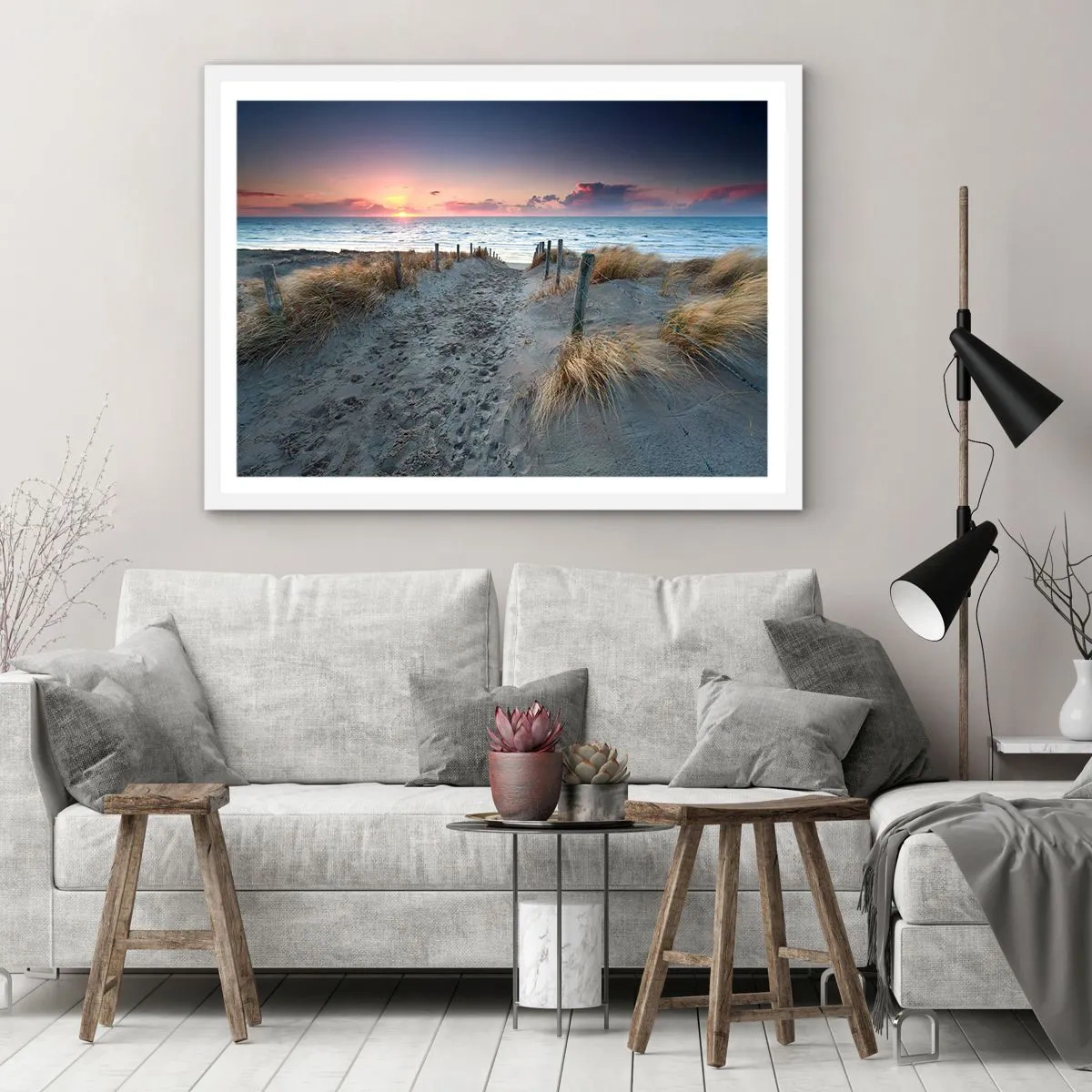 Poster în ramă albă - Ai revărsat un curcubeu cu splendoare radiantă... - 50x40 cm