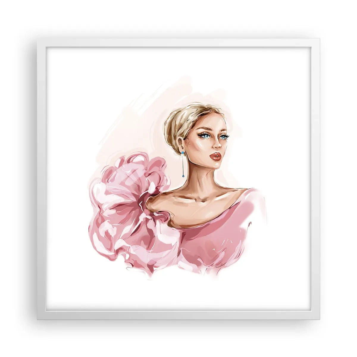 Poster în ramă albă - Așa cum a fost pictată... - 50x50 cm