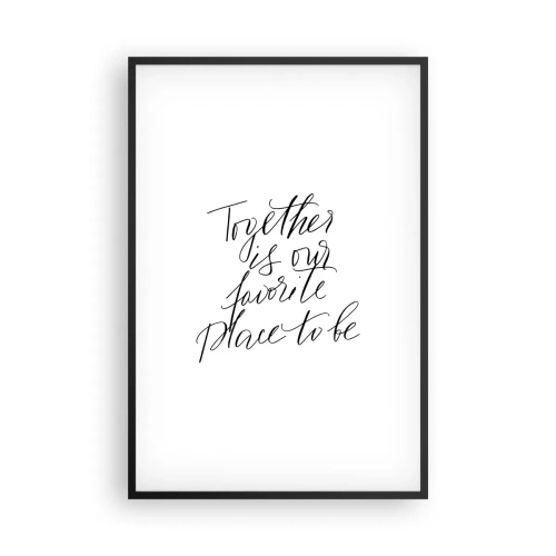 Poster în ramă neagră - O simți și tu? - 61x91 cm