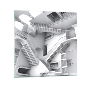 Tablou pe sticlă - Paradoxurile spațiului - 60x60 cm