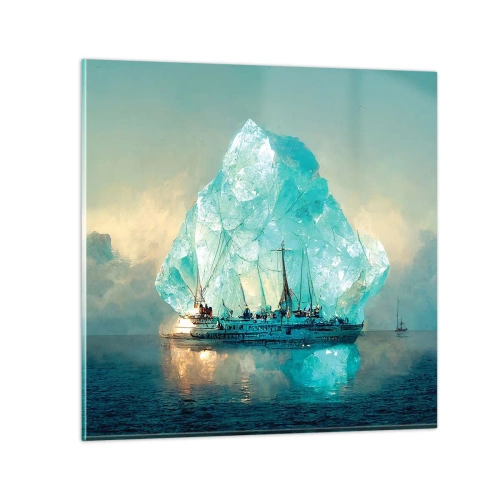 Tablou pe sticlă - Diamant arctic - 70x70 cm