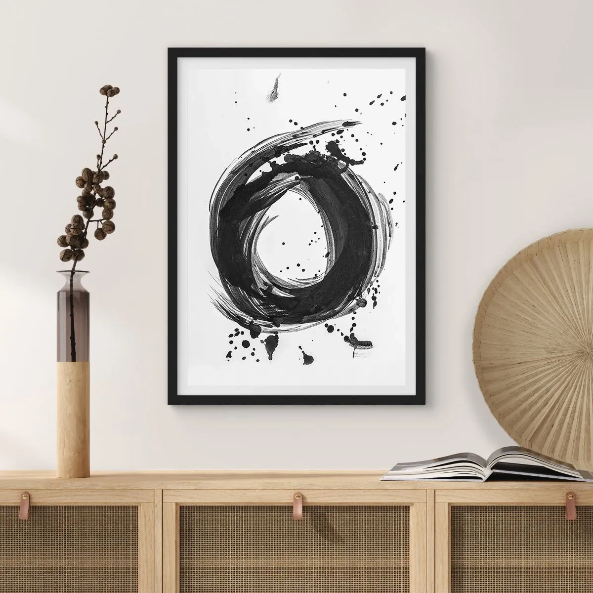Poster în ramă neagră - Vortexul creației - 40x50 cm