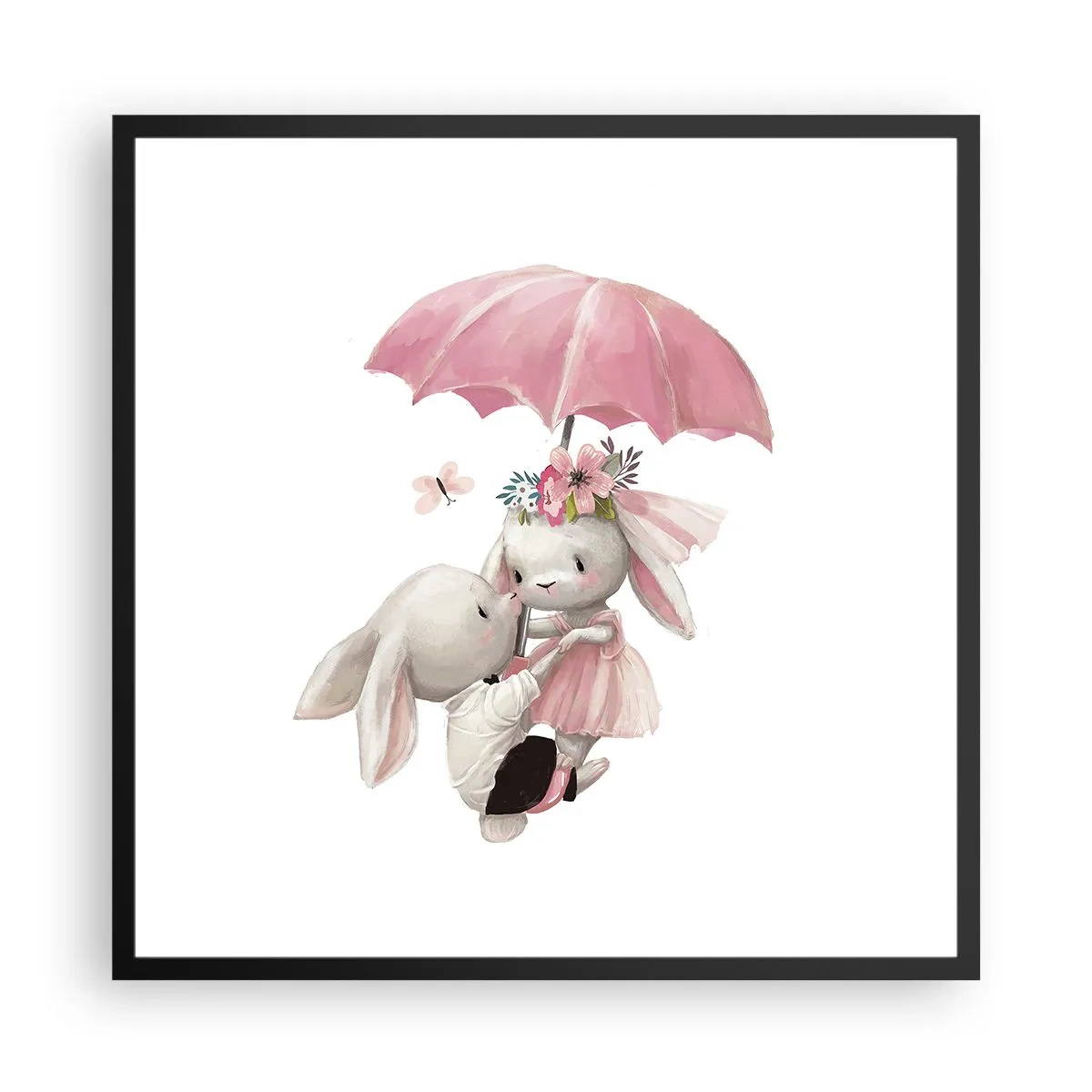 Poster în ramă neagră - Pur și simplu dragoste - 60x60 cm