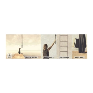 Mostră tapet Premium Sand - O călătorie conceptuală - Abstracția, Femeie, Scară - 100x30 cm