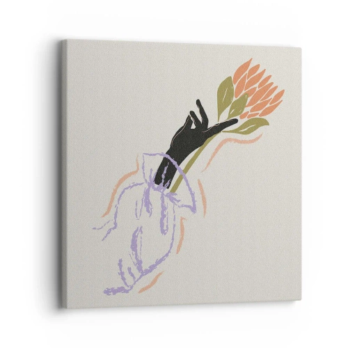 Tablou pe pânză - Atingere surorială - 30x30 cm