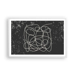 Poster în ramă albă - Gânduri rătăcitoare - 91x61 cm