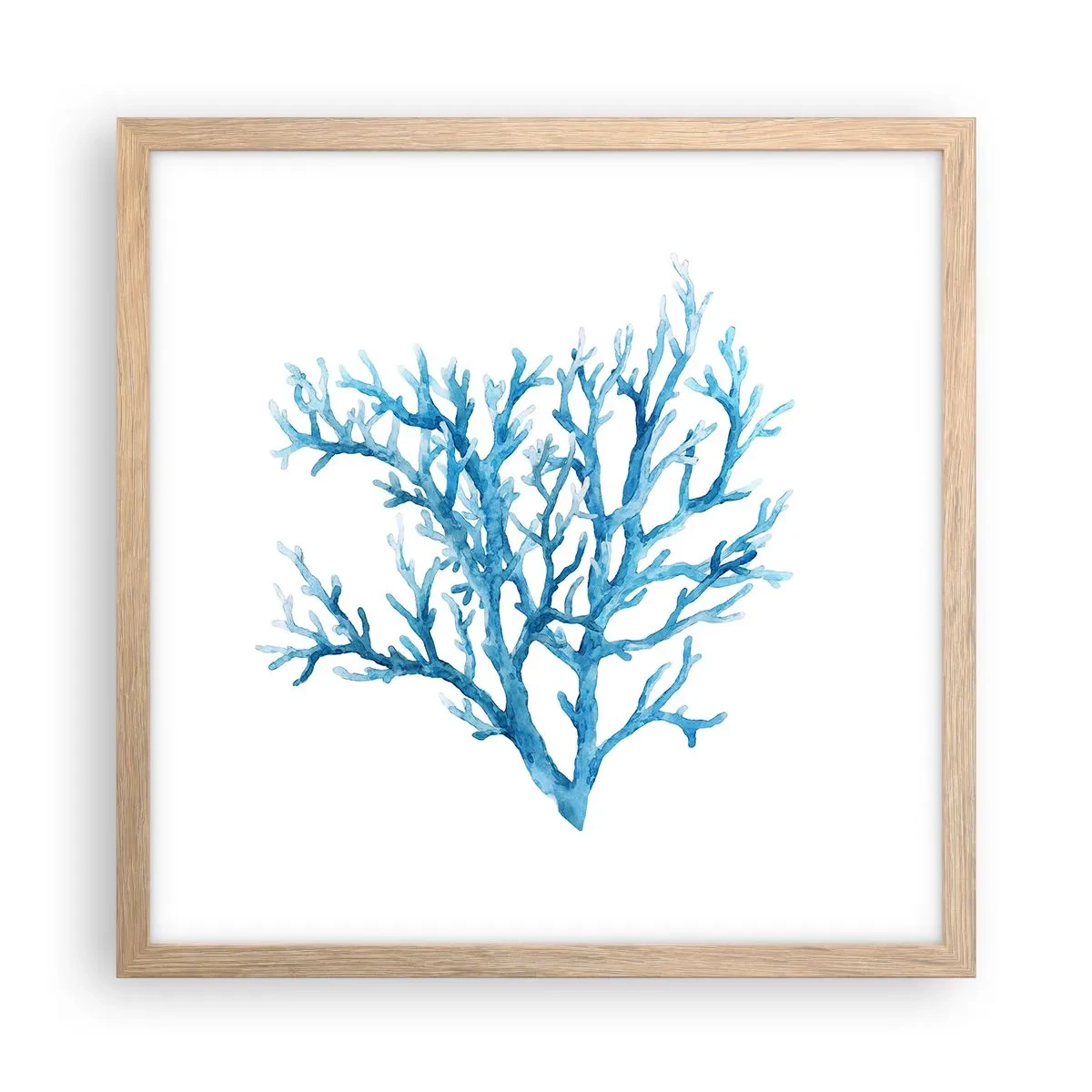 Poster în ramă de stejar deschis - Filigranul marin - 40x40 cm