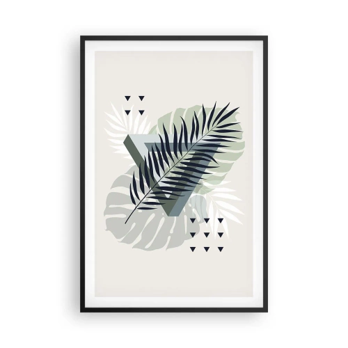 Poster în ramă neagră - Natura și geometria - două ordine? - 61x91 cm