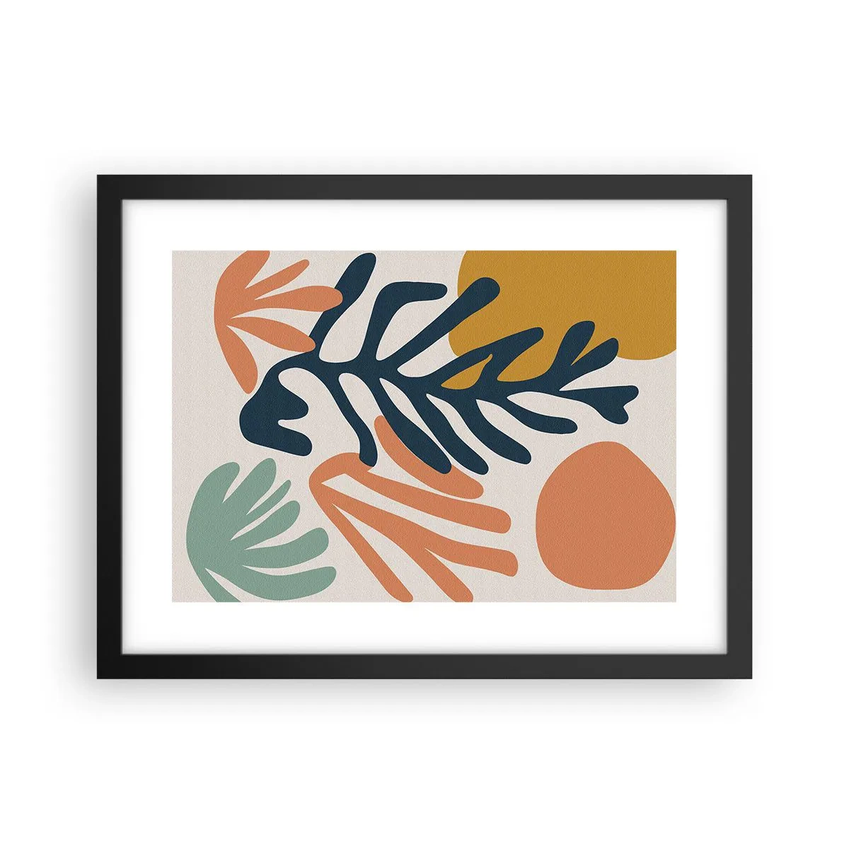 Poster în ramă neagră - Mări de corali - 40x30 cm