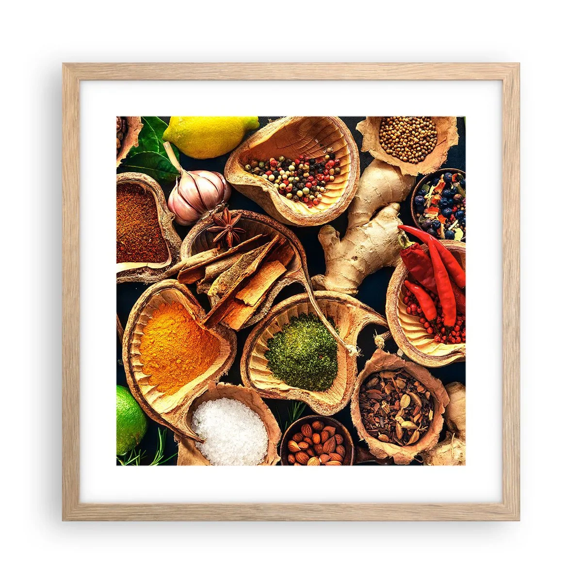 Poster în ramă de stejar deschis - Ia ce vrei - 40x40 cm