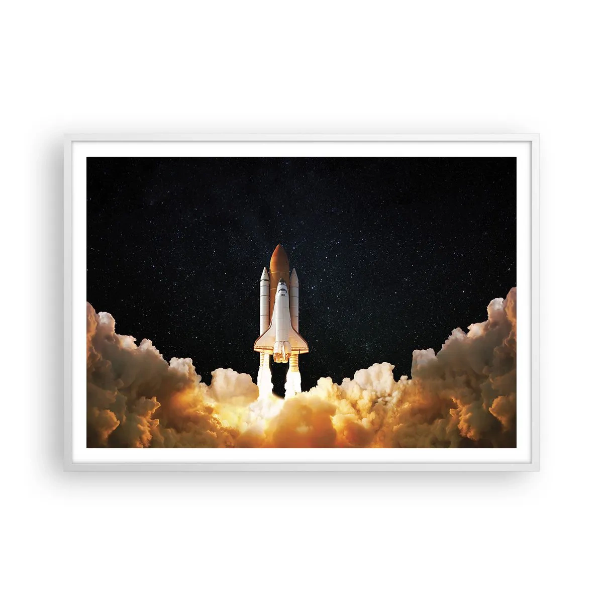 Poster în ramă albă - Ad astra! - 100x70 cm